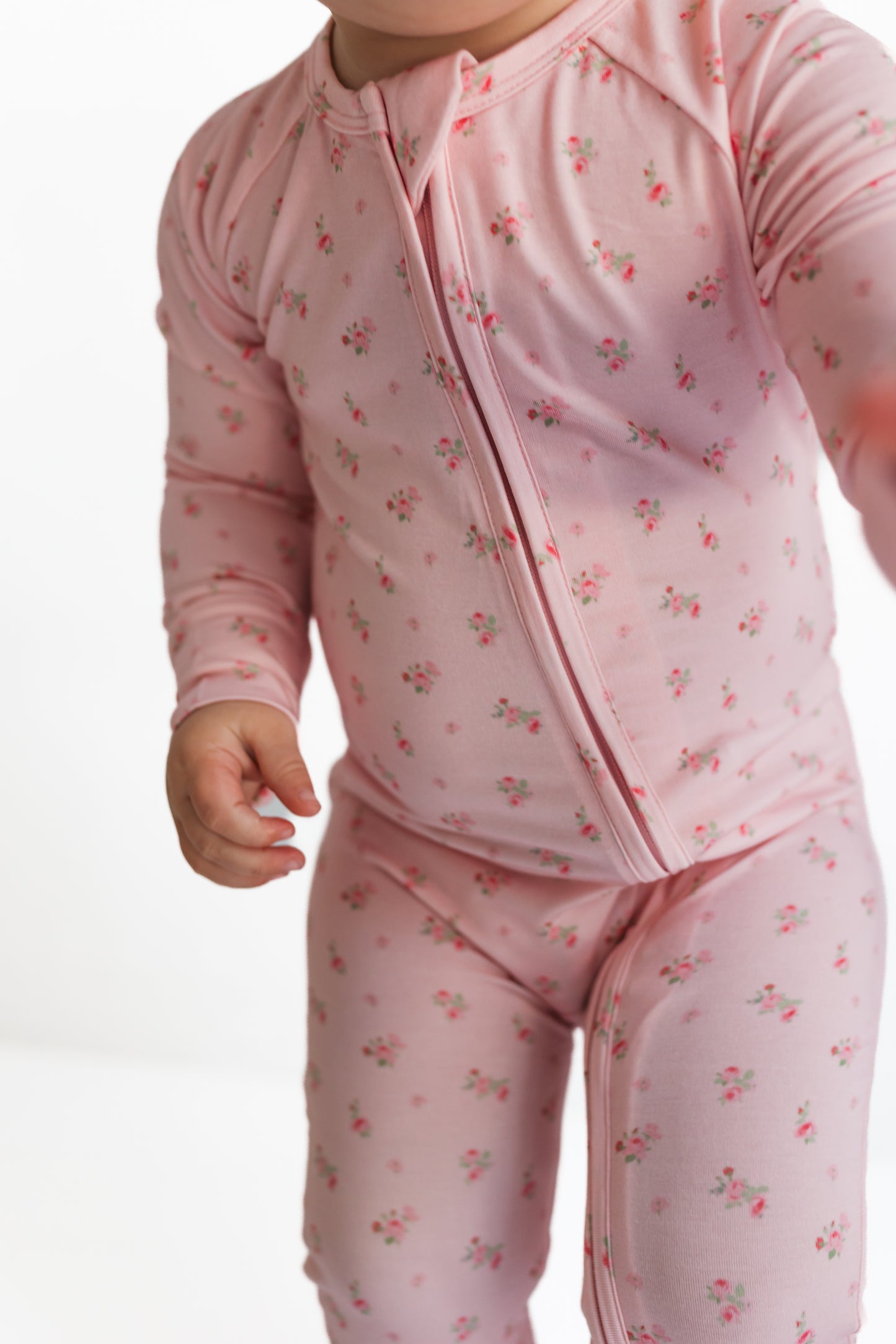 Rosie Floral Zipper Romper