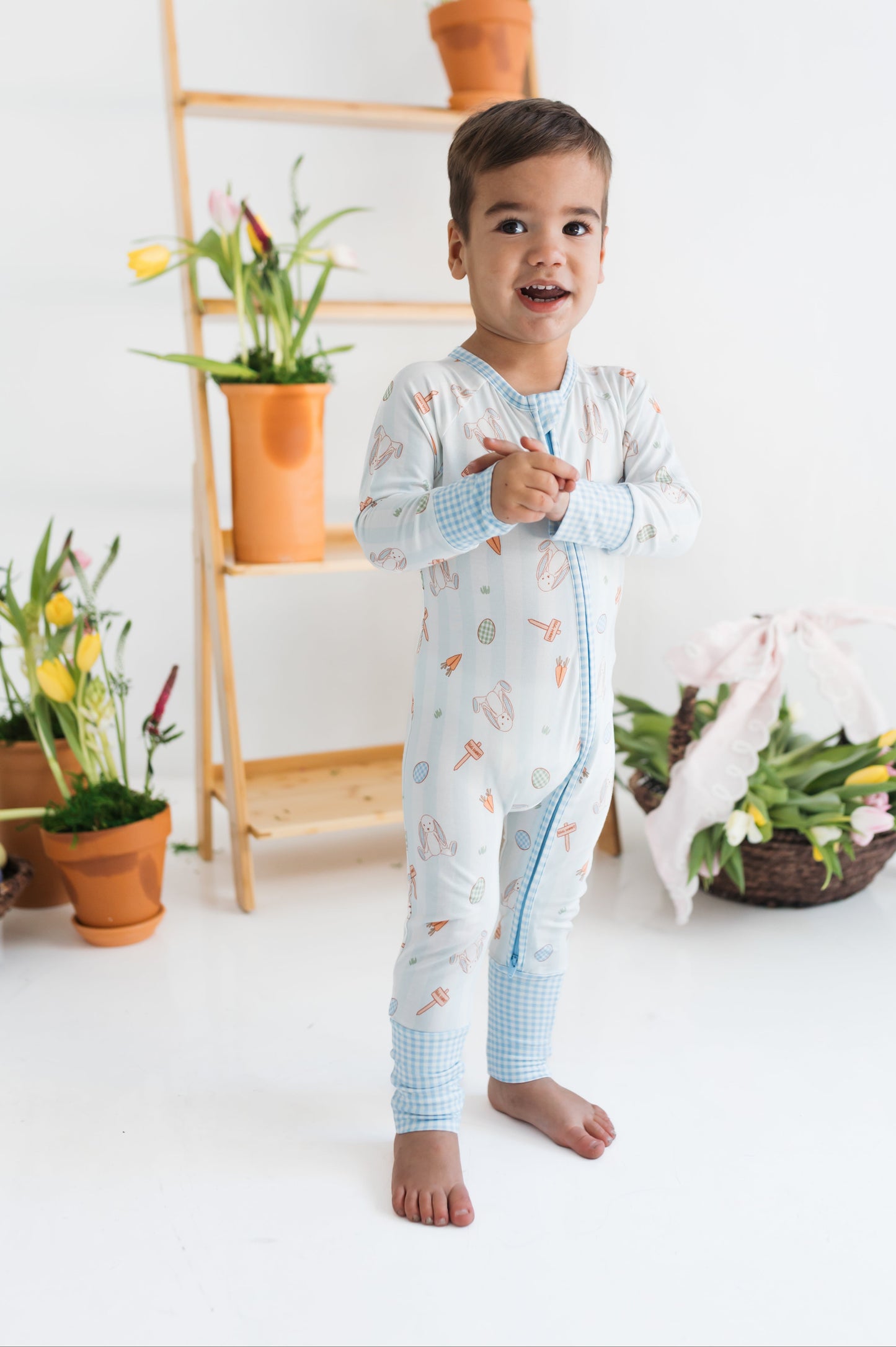 Oliver Rabbit Zipper Romper