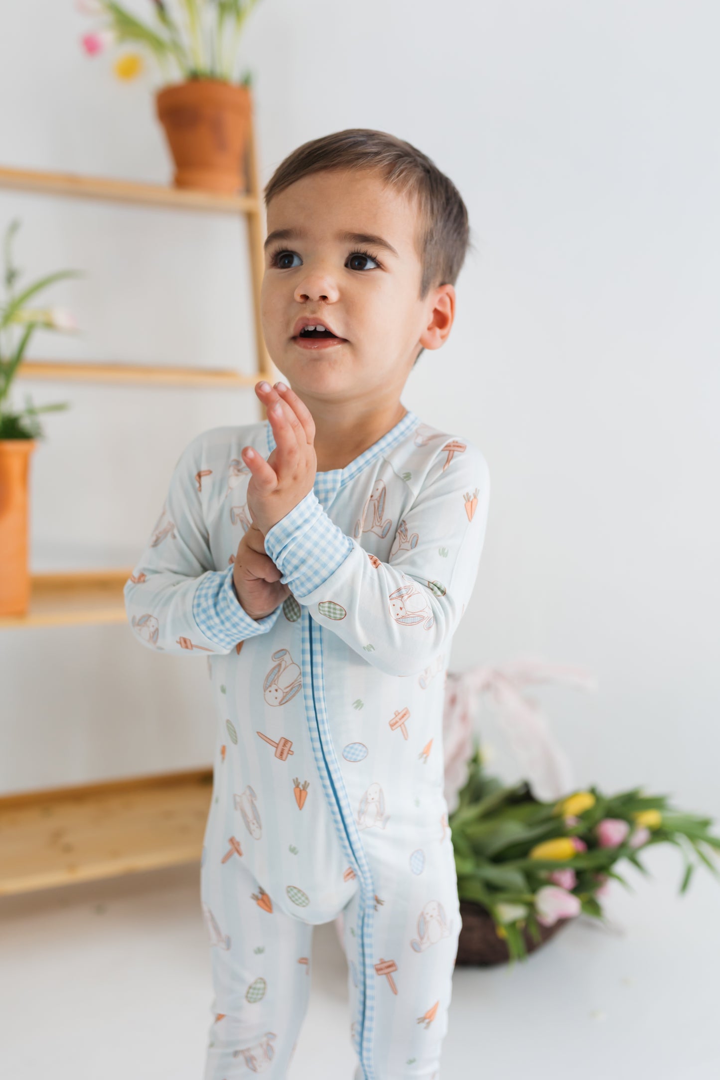 Oliver Rabbit Zipper Romper