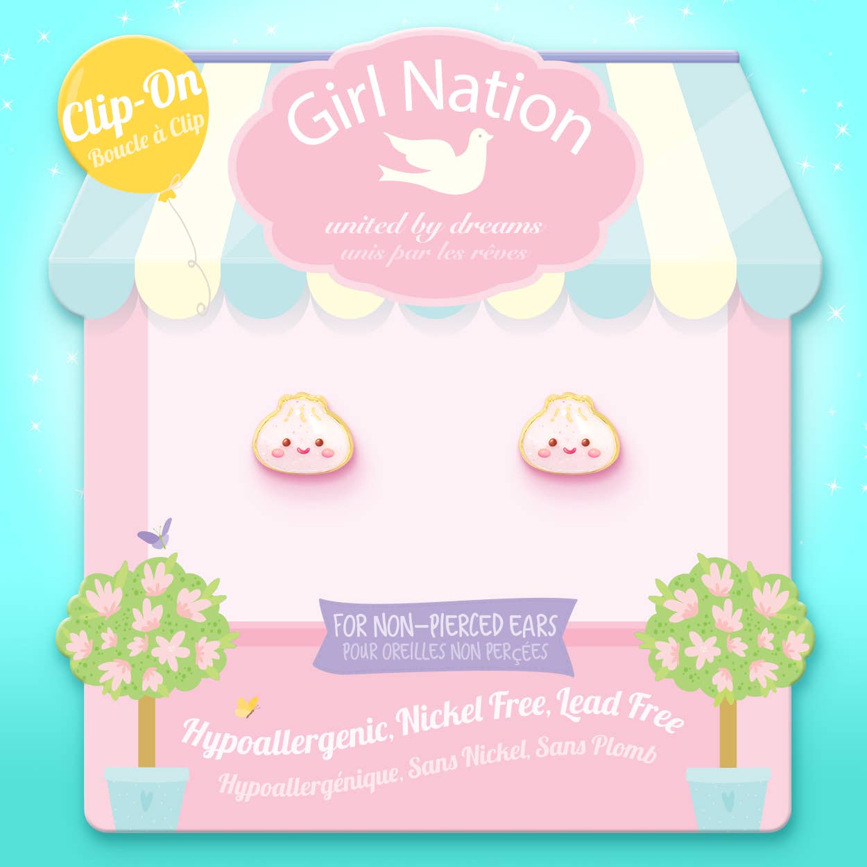 CLIP ON Cutie Earrings | Lucky Dumplings