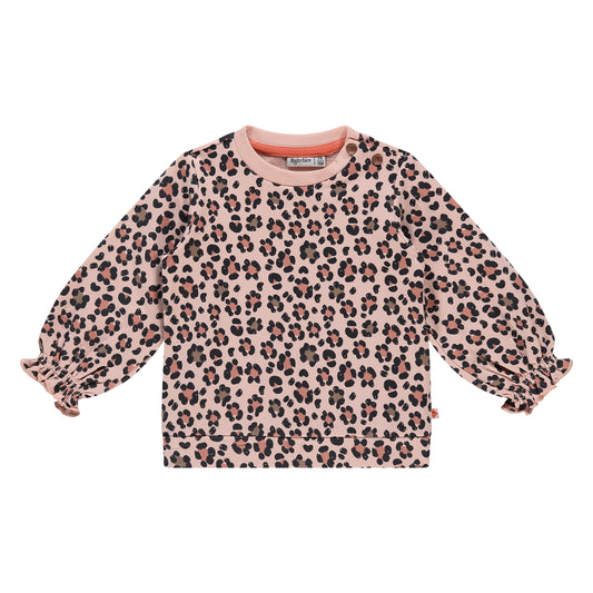 Pink Multi Color Leopard Print Sweatshirt