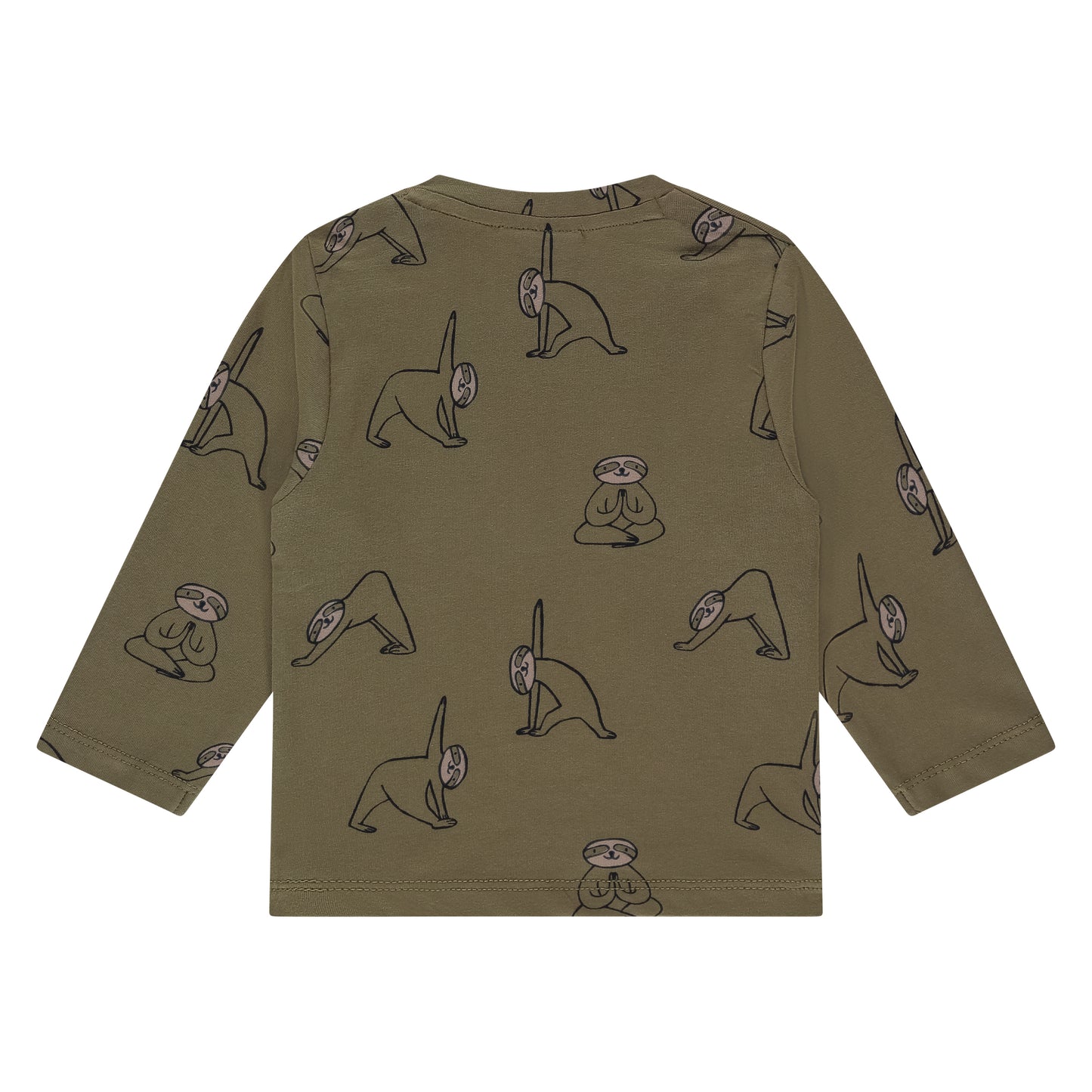 Army Green Yoga Sloth Long Sleeve
