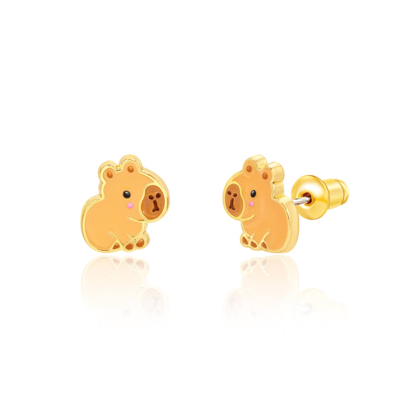 Happy Capy | Capybara | Cutie Stud Earrings for Girls
