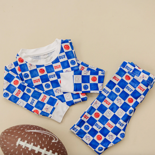 Buff Check Bamboo Two Piece Set