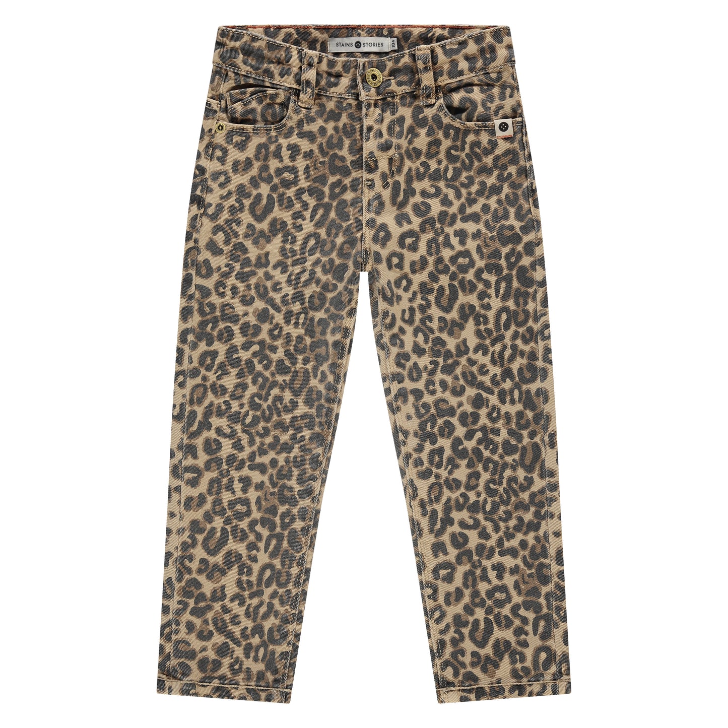 Leopard Print Denim Pant