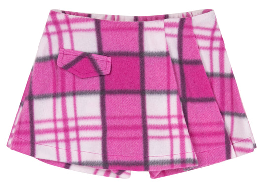 Magenta Plaid Skirt
