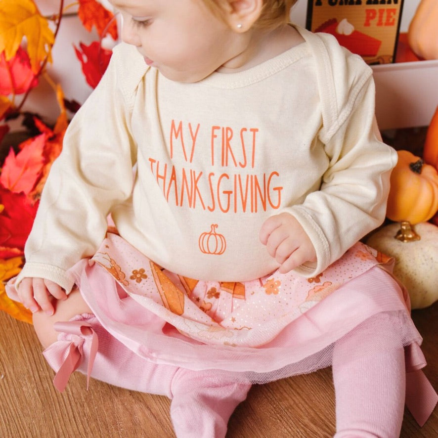 My First Thanksgiving Long Sleeve Bodysuit