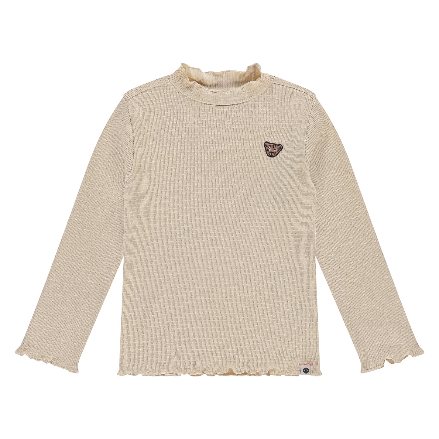 Cream Long Sleeve Textrured Shirt