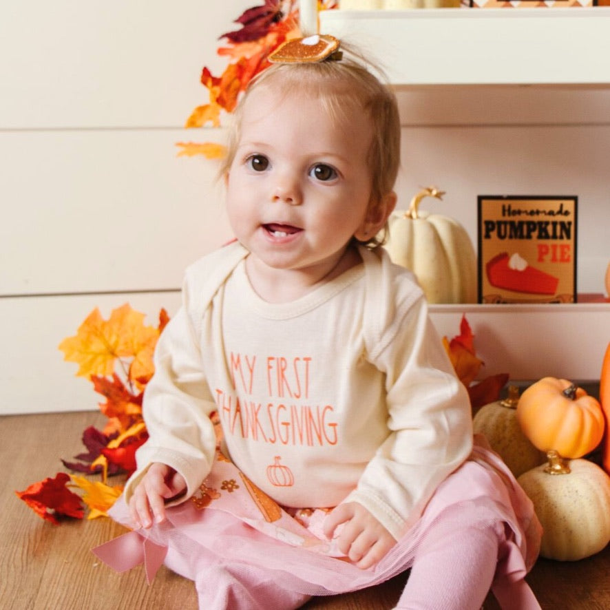 My First Thanksgiving Long Sleeve Bodysuit