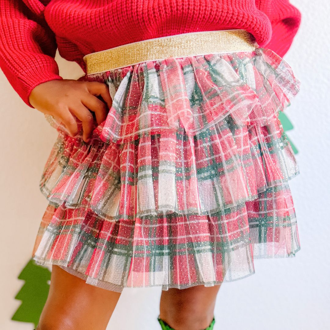 Christmas Plaid Tiered Tutu