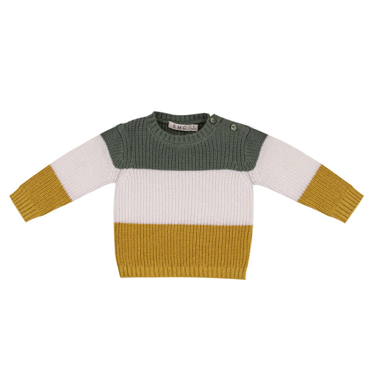 Green & Gold Stripe Sweater