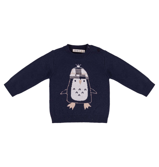 Navy Penguin Sweater