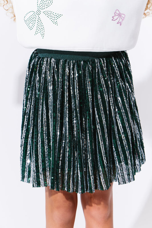 Candy Cane Sequin Striped Skirt