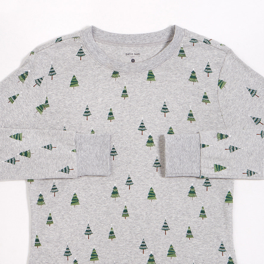 O Christmas Tree Print on Heather Grey Women's PJ Set