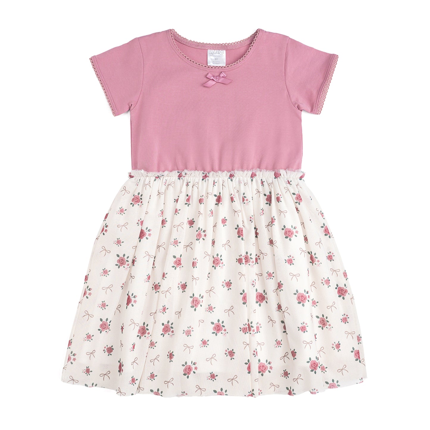 COQUETTE ROSE SHORT SLEEVE TUTU DRESS