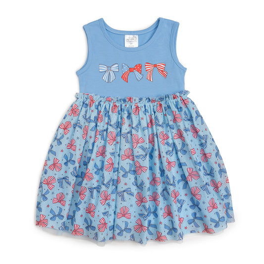 patriotic bow tank tutu dress