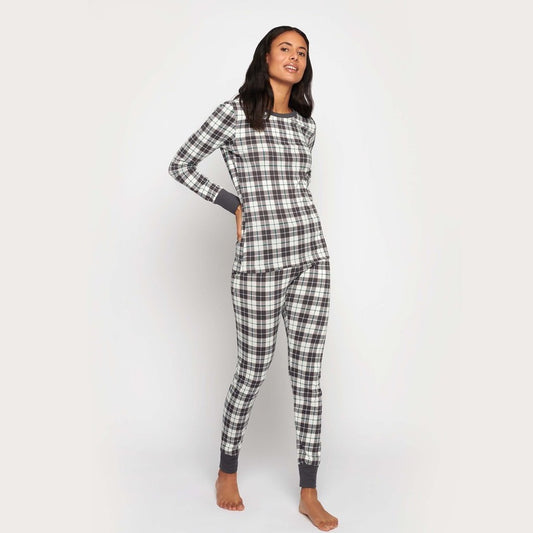 ADULT WOMENS Forest Plaid PJ Set