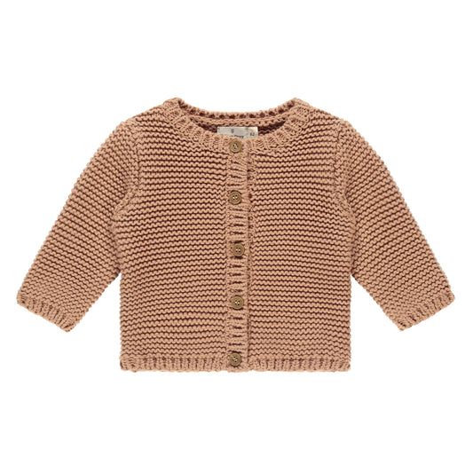 Tan Button Front Cardigan