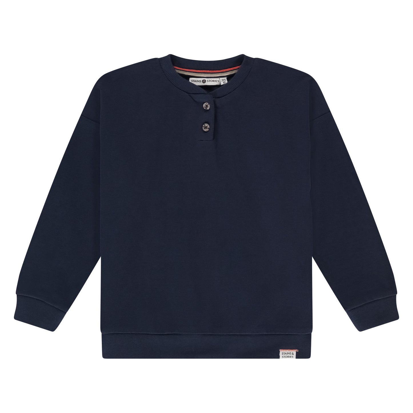 Navy Henley Sweatshirt