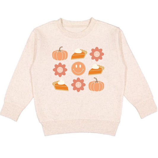 Pumpkin Pie Smiley Thanksgiving Sweatshirt