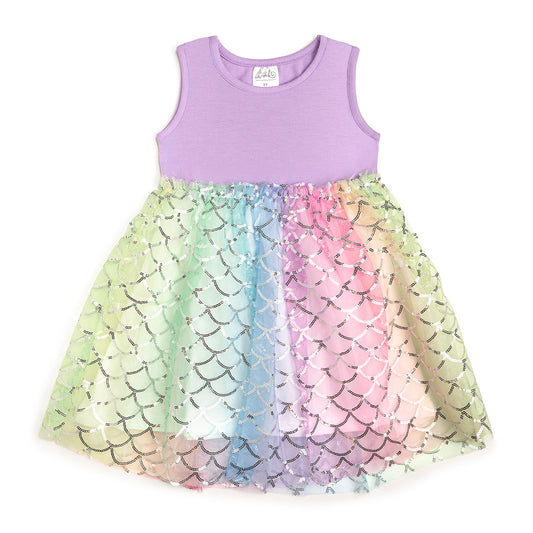 Rainbow Mermaid Tank Tutu Dress