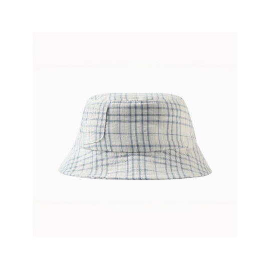 Chambray/Cream Plaid Fisherman Bucket Hat