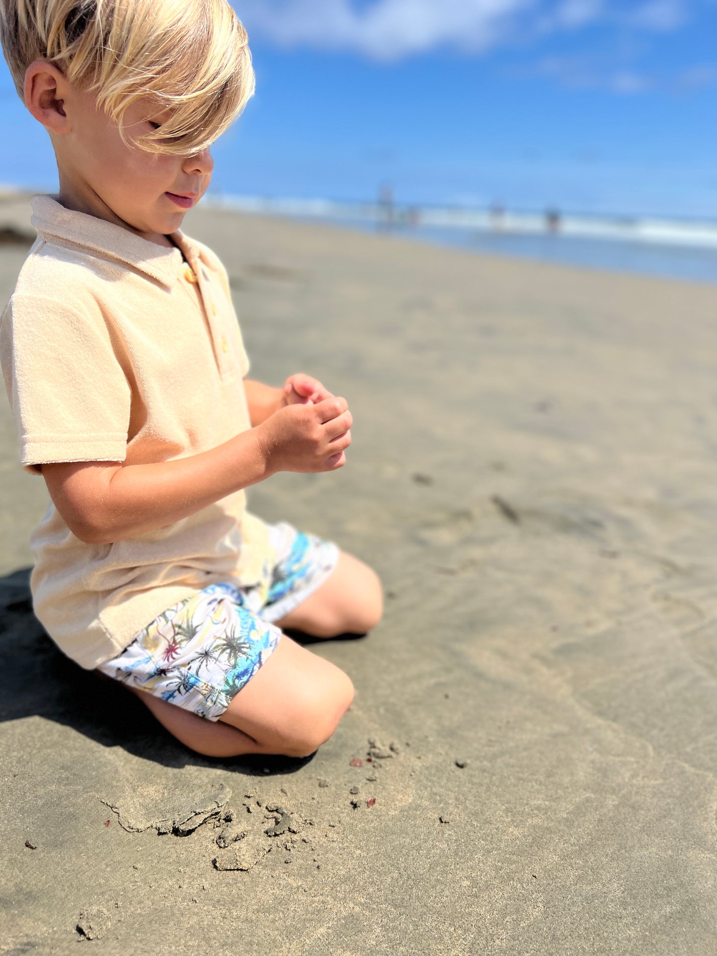 Cream Hawaiian Chino Short