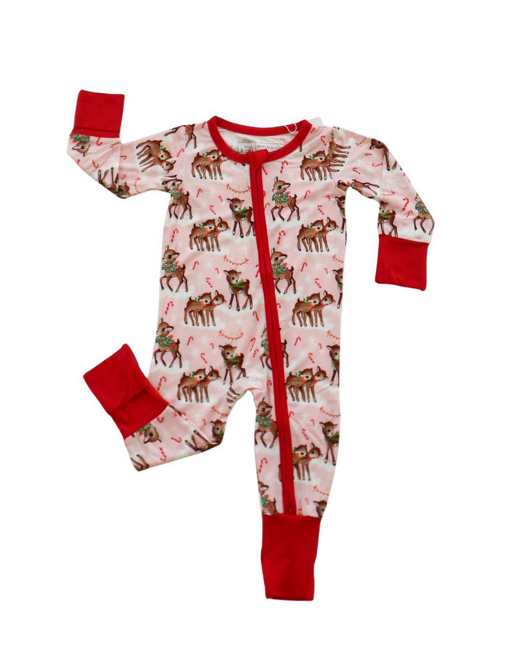 ZIPPER ROMPER – VINTAGE REINDEER