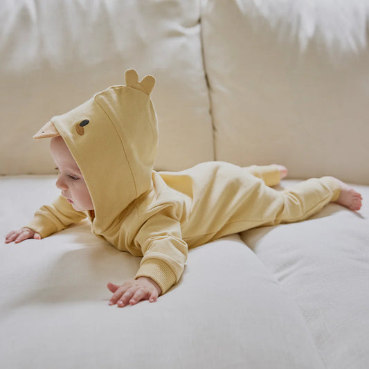 Hooded Baby Chick Yellow Playsuit
