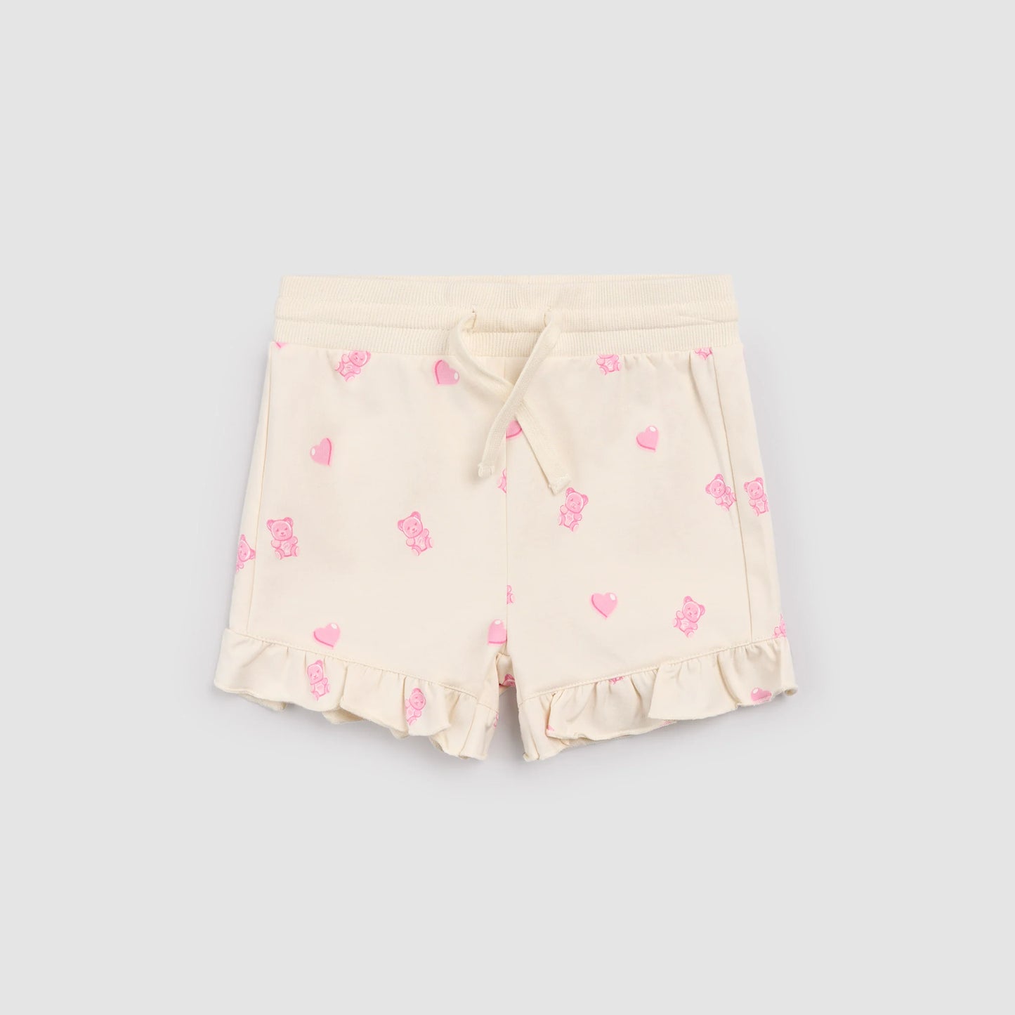 Gummy Bears on Ivory Ruffled Shorts