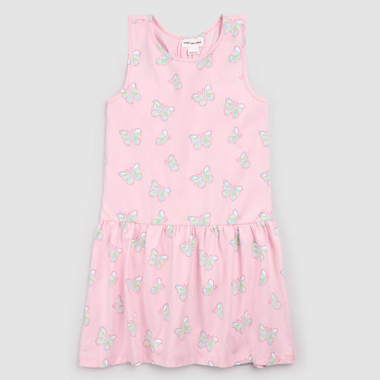 Butterflies on Parfait Racerback Jersey Dress