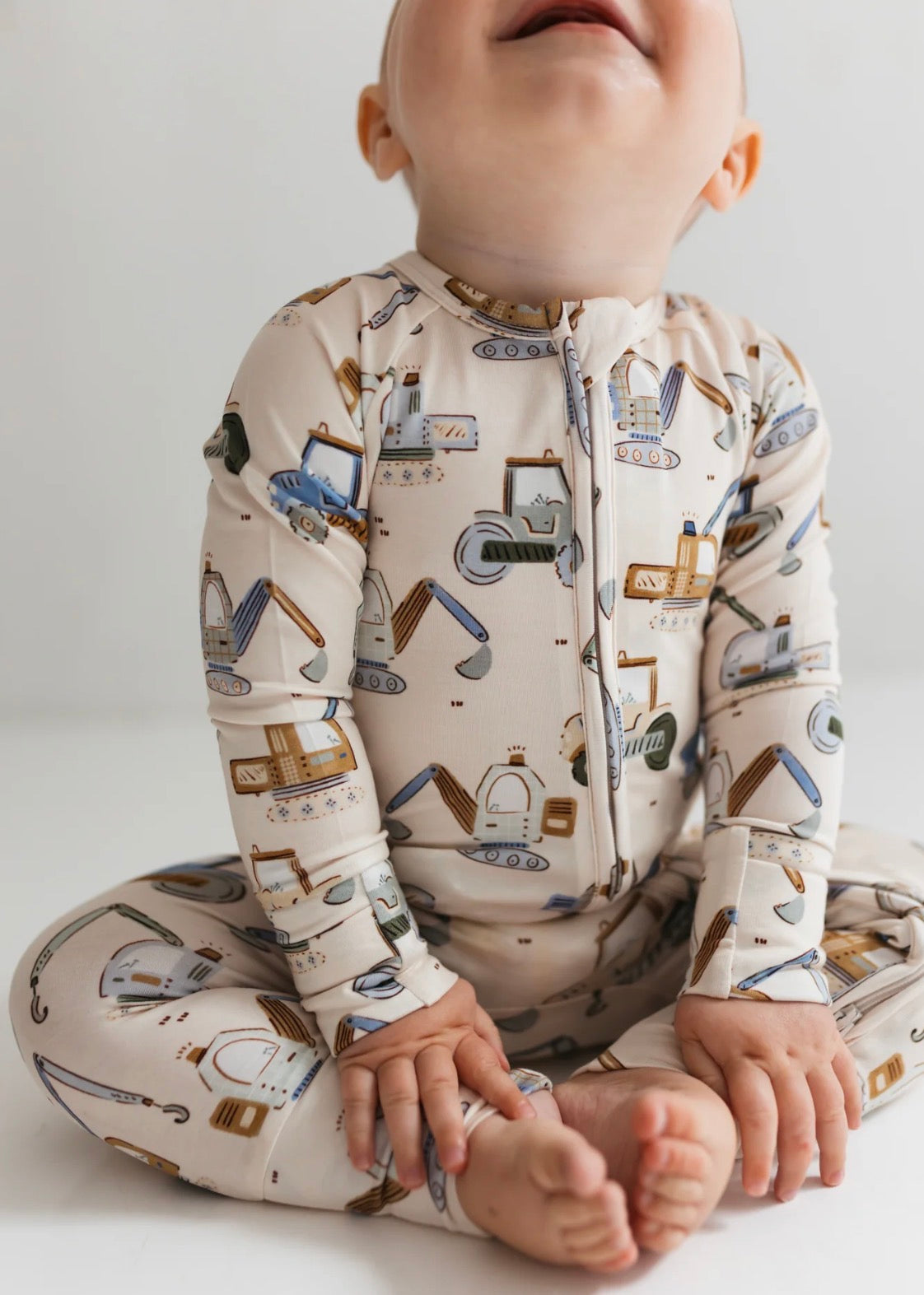 Little Excavator Zipper Romper