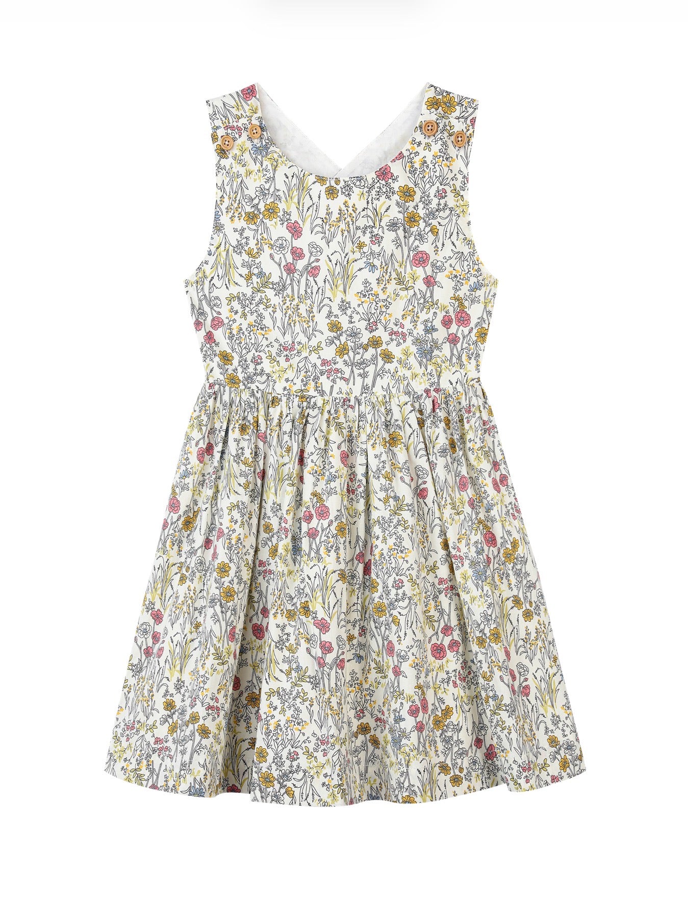 Yellow Meadow Floral Tilly Dress