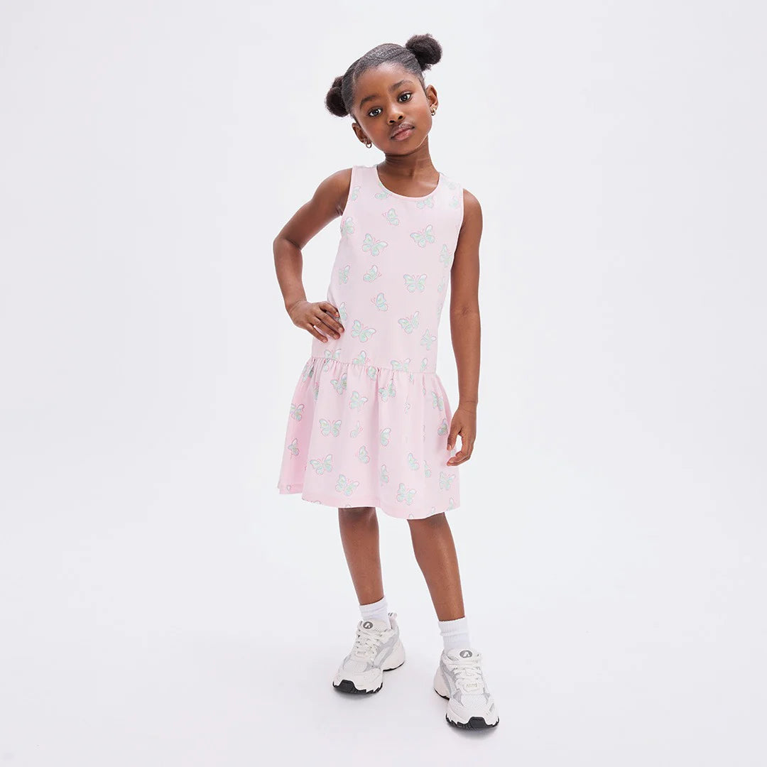 Butterflies on Parfait Racerback Jersey Dress