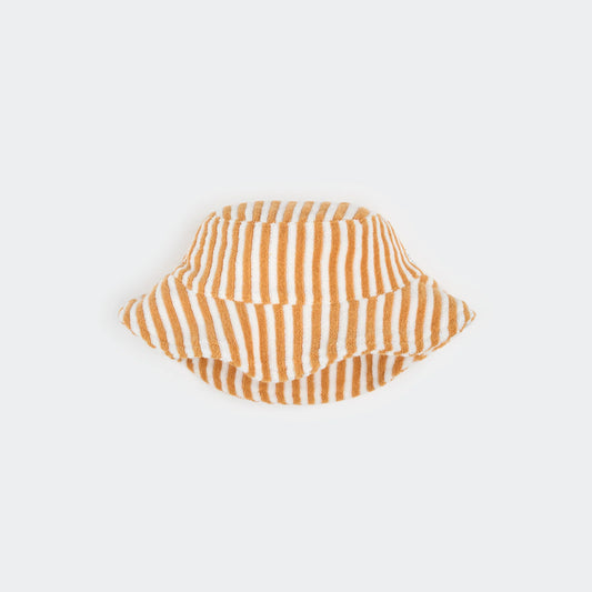 Tan Stripe Bucket Hat