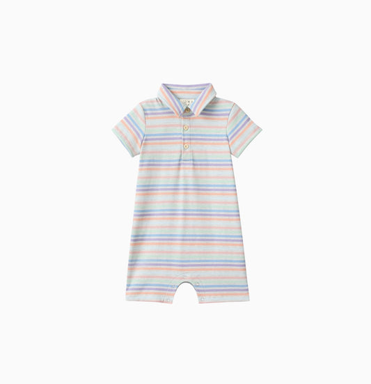 Peach Multi Stripe Drift Romper