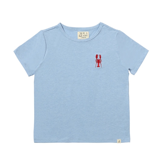 Blue Lobster Marine Embroidered Tee