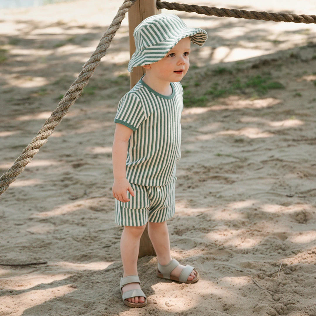 Teal Stripe Bucket Hat