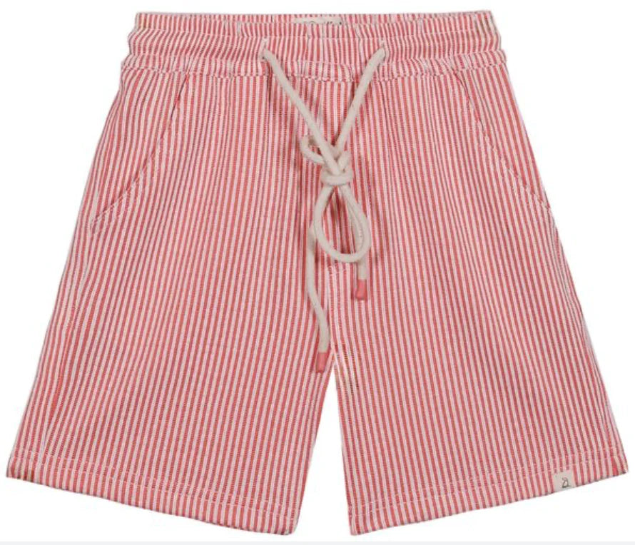Pink Seersucker Splish Swim Shorts