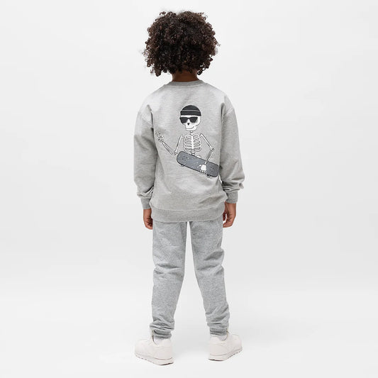 Skeleton Crew Glow In the Dark Grey Mix Sweatshirt