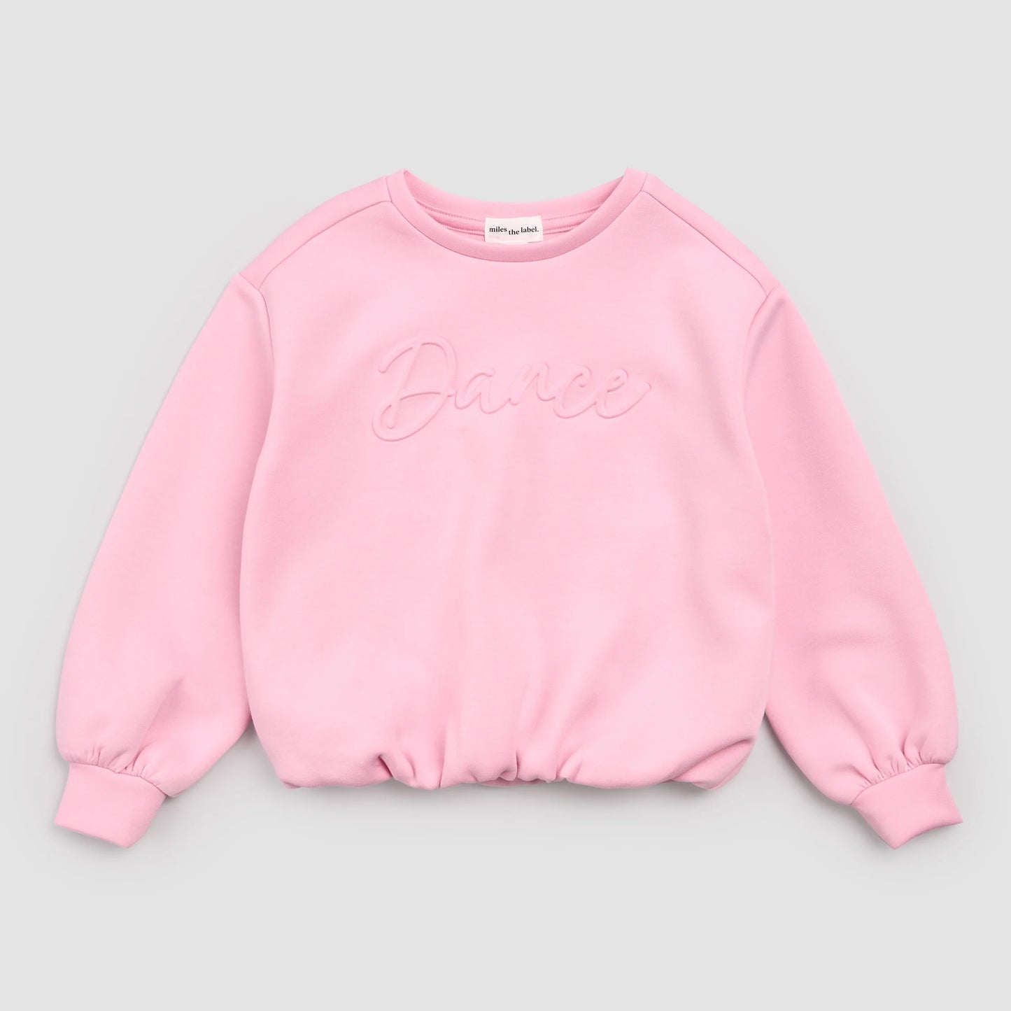 Dance Embossed Bubblegum Scuba Knit Sweatshirt