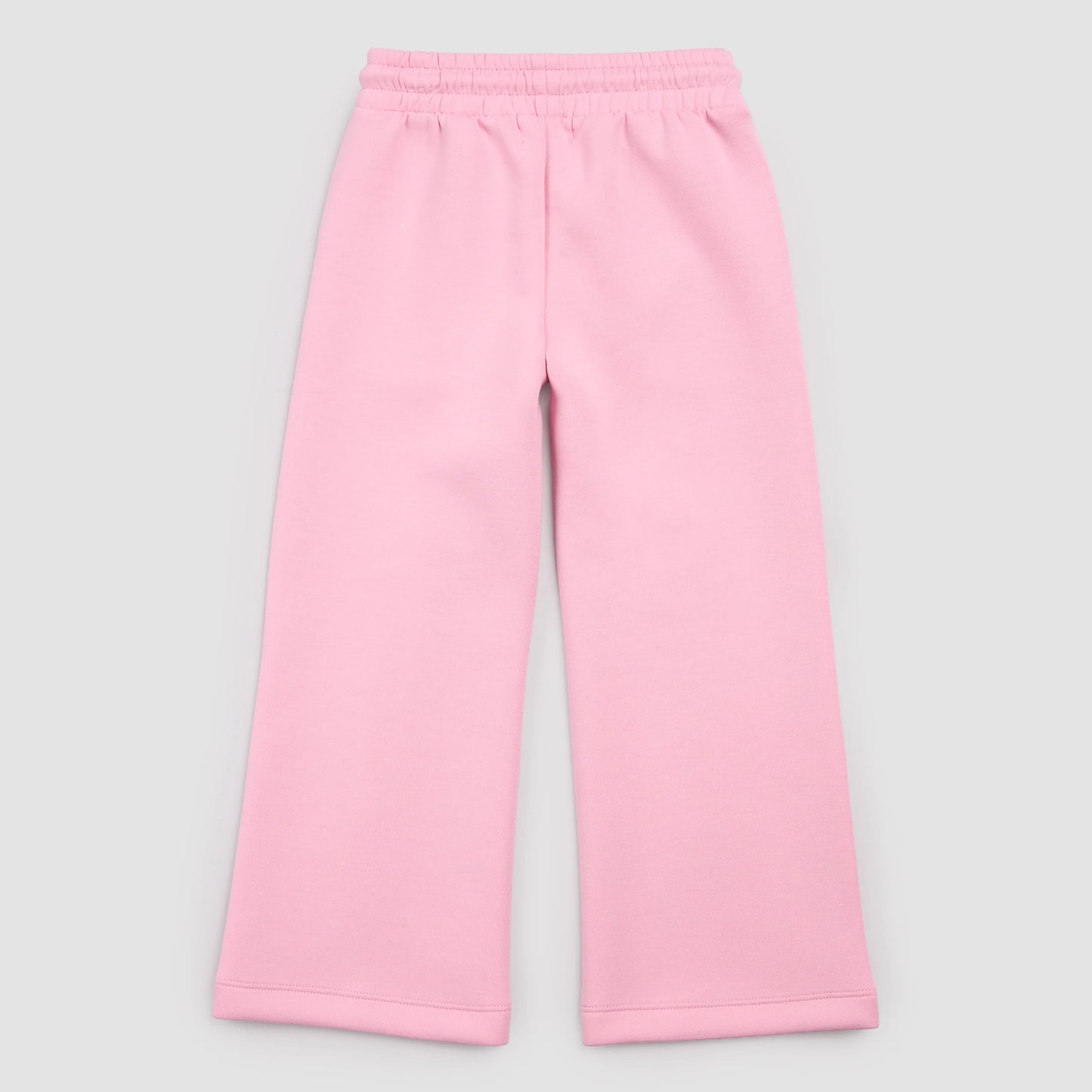 Bubblegum Scuba Knit Wide Leg Girl's Joggers