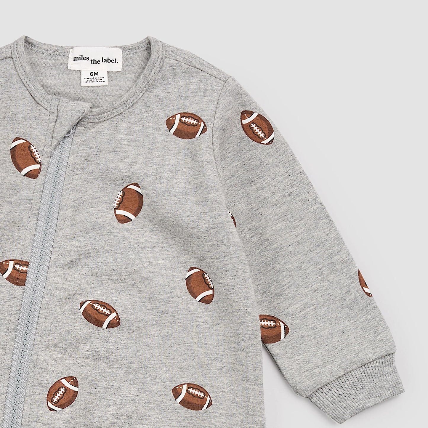 Football Print on Grey Mix Playsuit