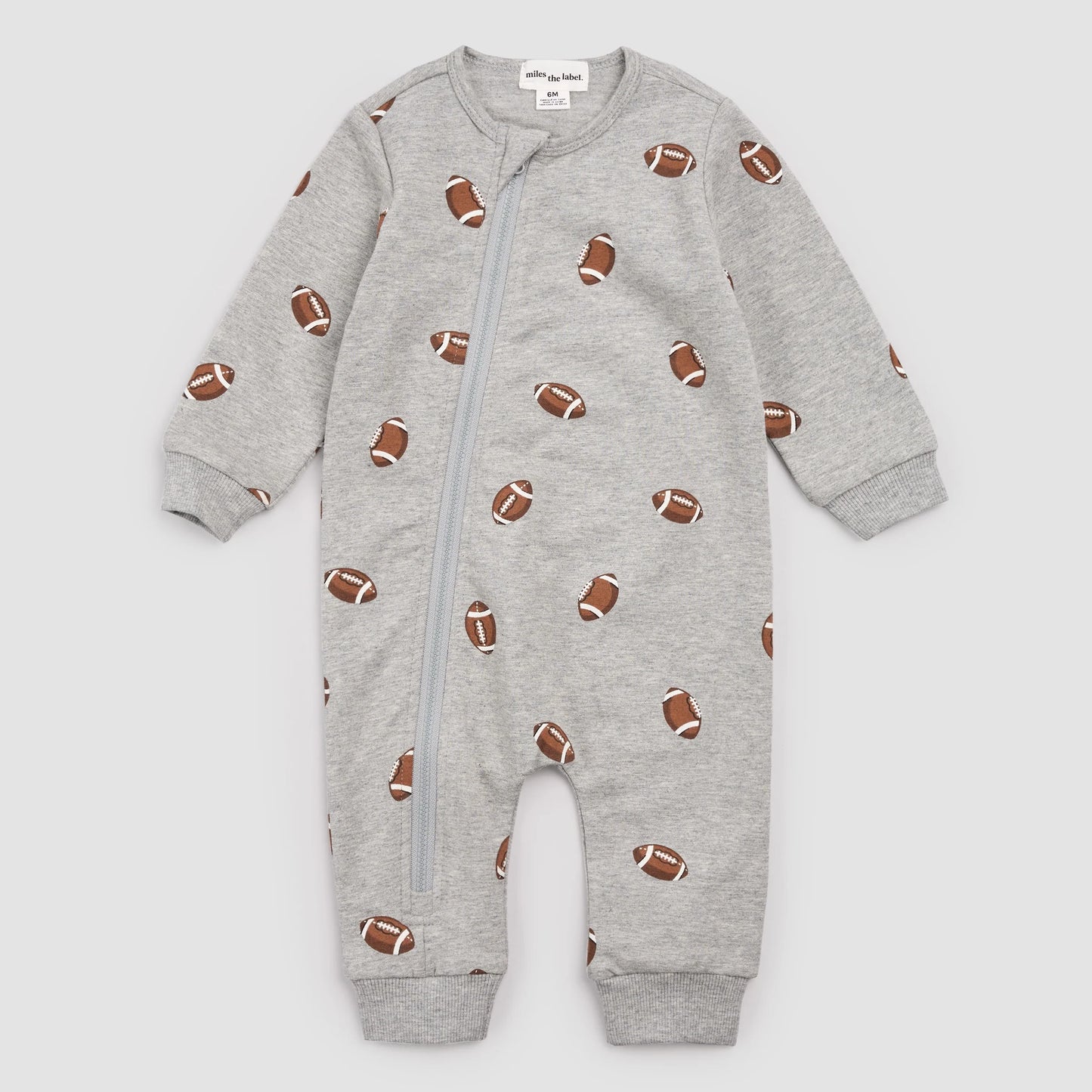 Football Print on Grey Mix Playsuit