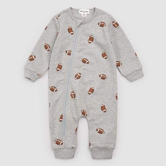 Football Print on Grey Mix Playsuit