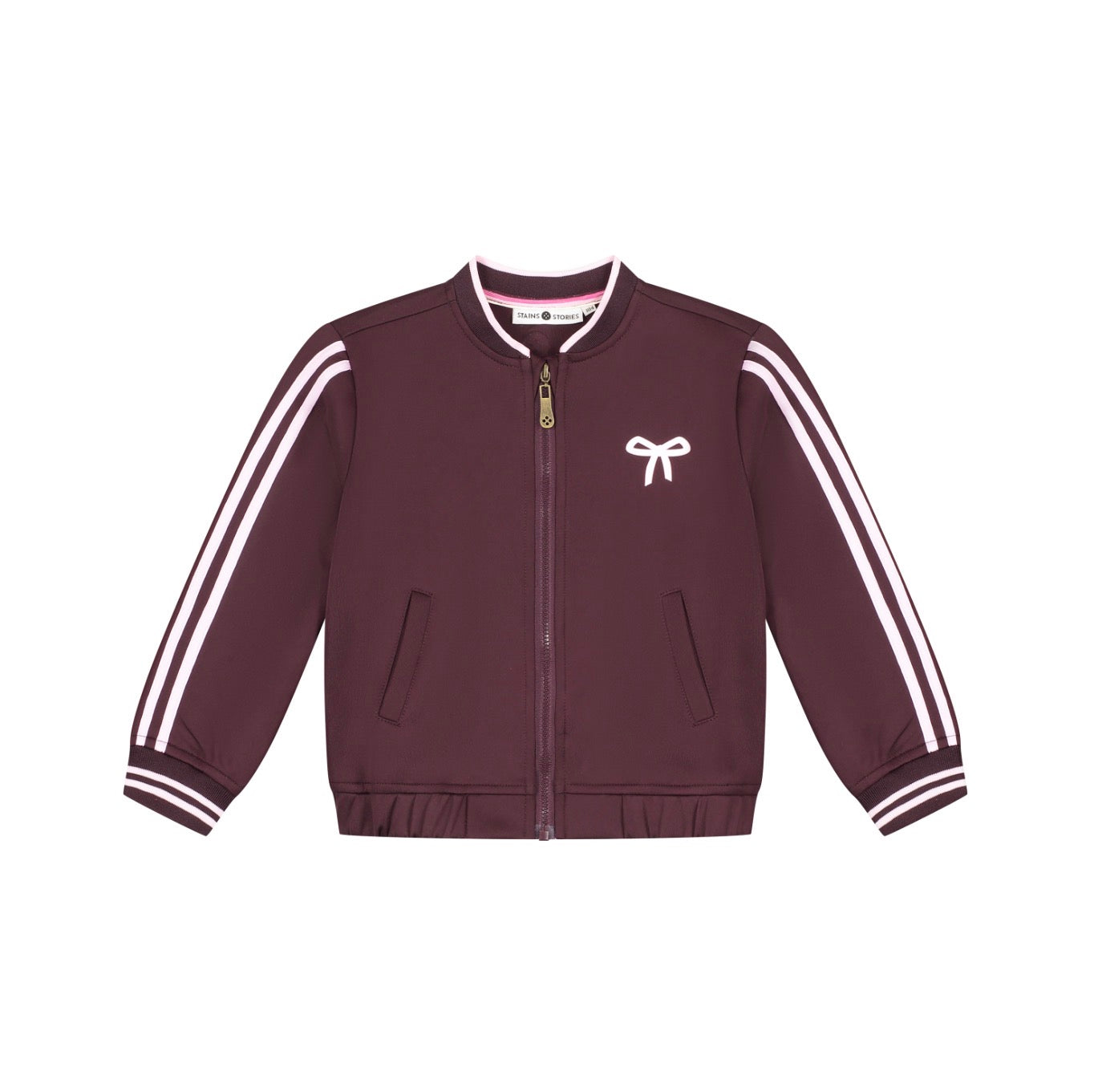 Burgundy & Pink Bows Track Jacket