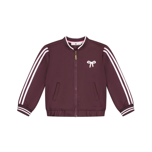 Burgundy & Pink Bows Track Jacket