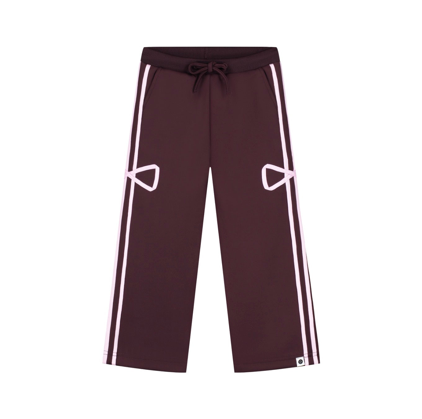 Burgundy & Pink Bows Track Pant