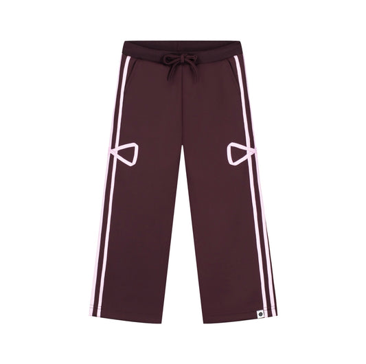 Burgundy & Pink Bows Track Pant
