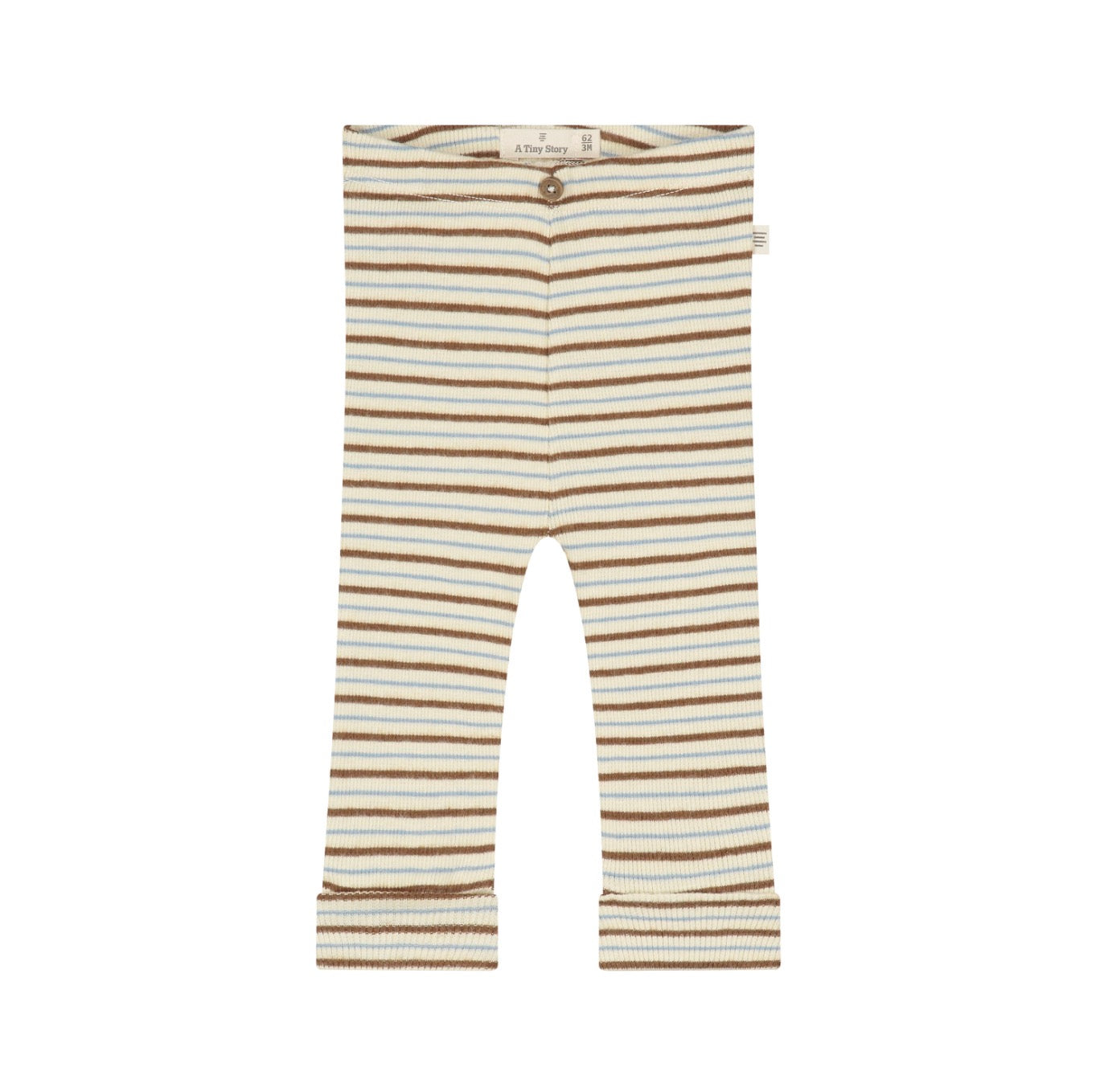 Brown & Blue Ribbed Pant